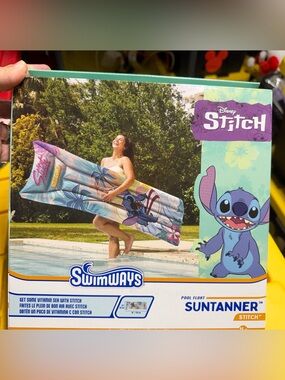 Disney Stitch pool float suntanner -New